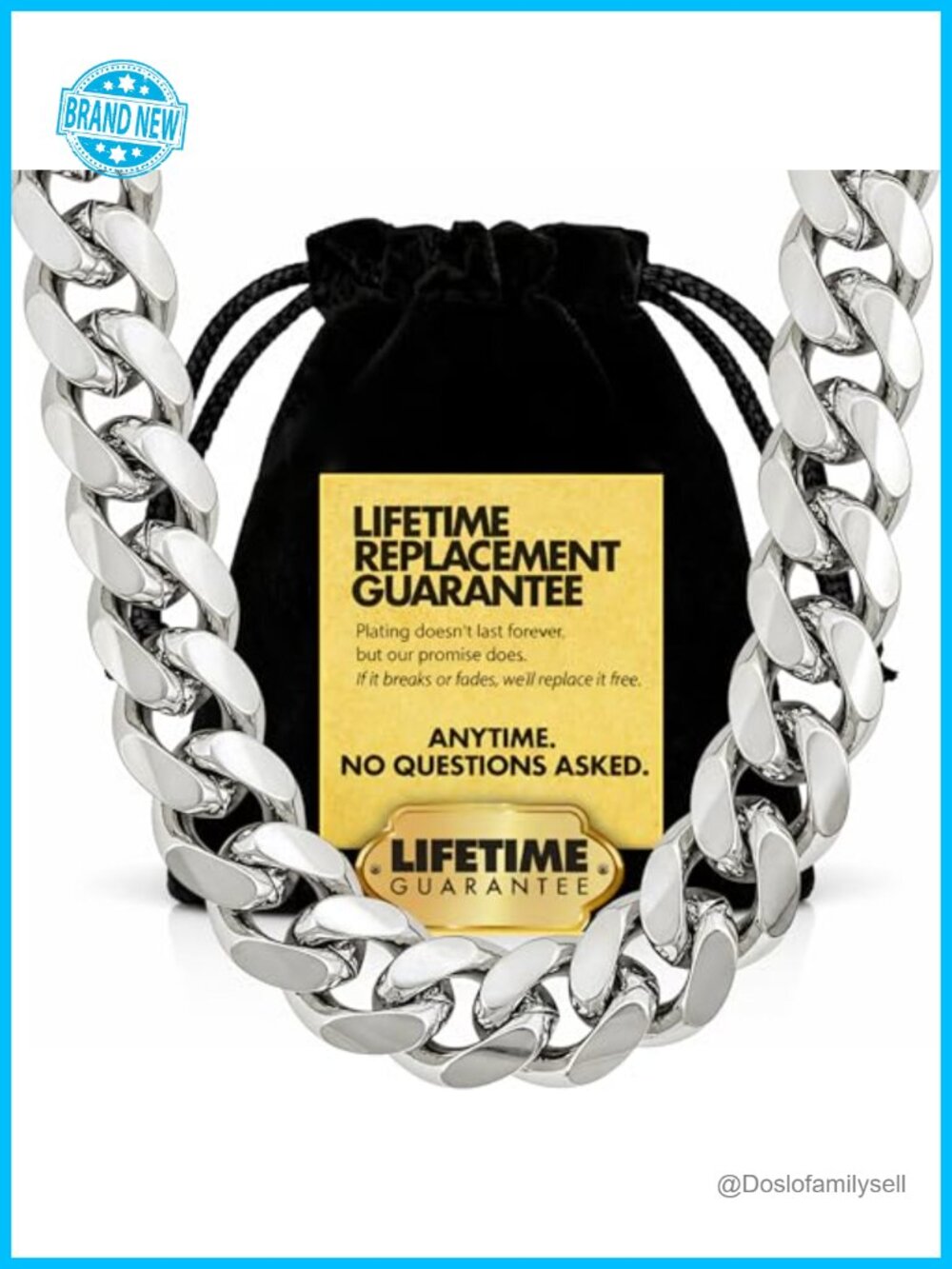 Mens 11mm Cuban Link Chain Necklace 24k Real Gold Plated